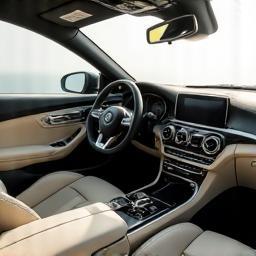 Polished car interior after cleaning